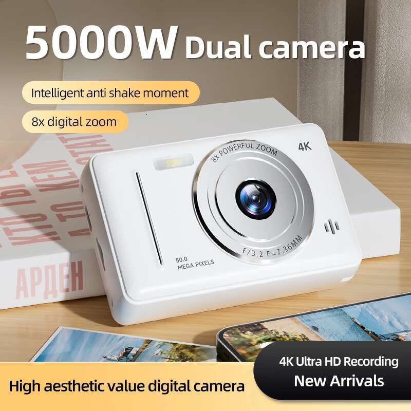 4K Digital 5000W Pixel Retro CCD Portable Card Entry-level Dual Camera Flash 50 Million Pixels Auto Focus