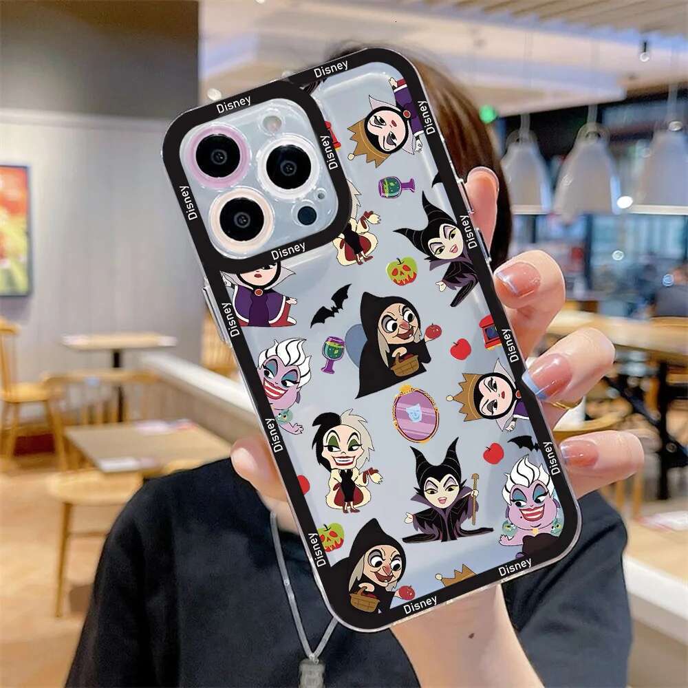 Princess Phone Case for IPhone 16 15 14 13 12 11 Mini Pro Max X XR XSMax 6S 6 7 8 Plus SE20 Transparent Cover