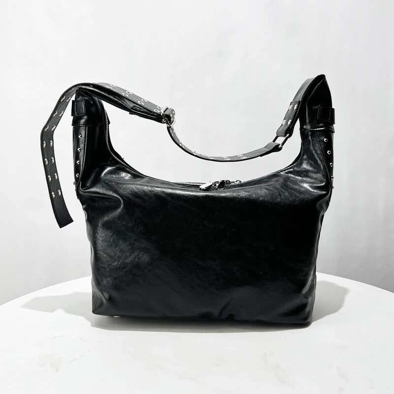 Moto & Bike Rivet Multiple Pockets Bags For Women Designer Handbags And Purses 2025 New In Vintage PU Underarm Shoulder