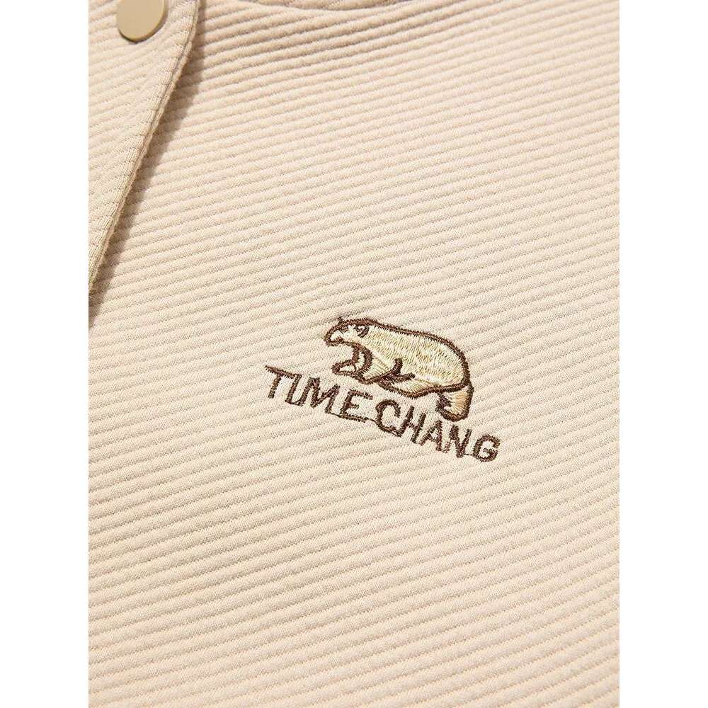 Short Coat For Women French Embroidery Bear Winter Outerwear New Baseball Leisure Cotton Clothes