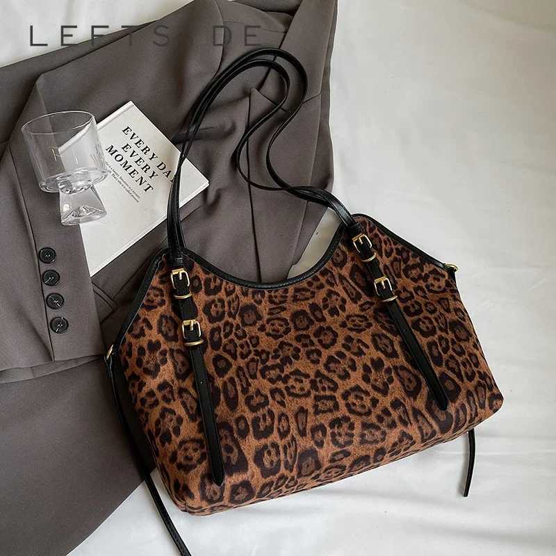 Big Leopard PU Tote Bags Lady Casual Retro Shoulder Bag for Women Autumn Winter New Korean Fashion Vintage Handbags and Purses Z251104