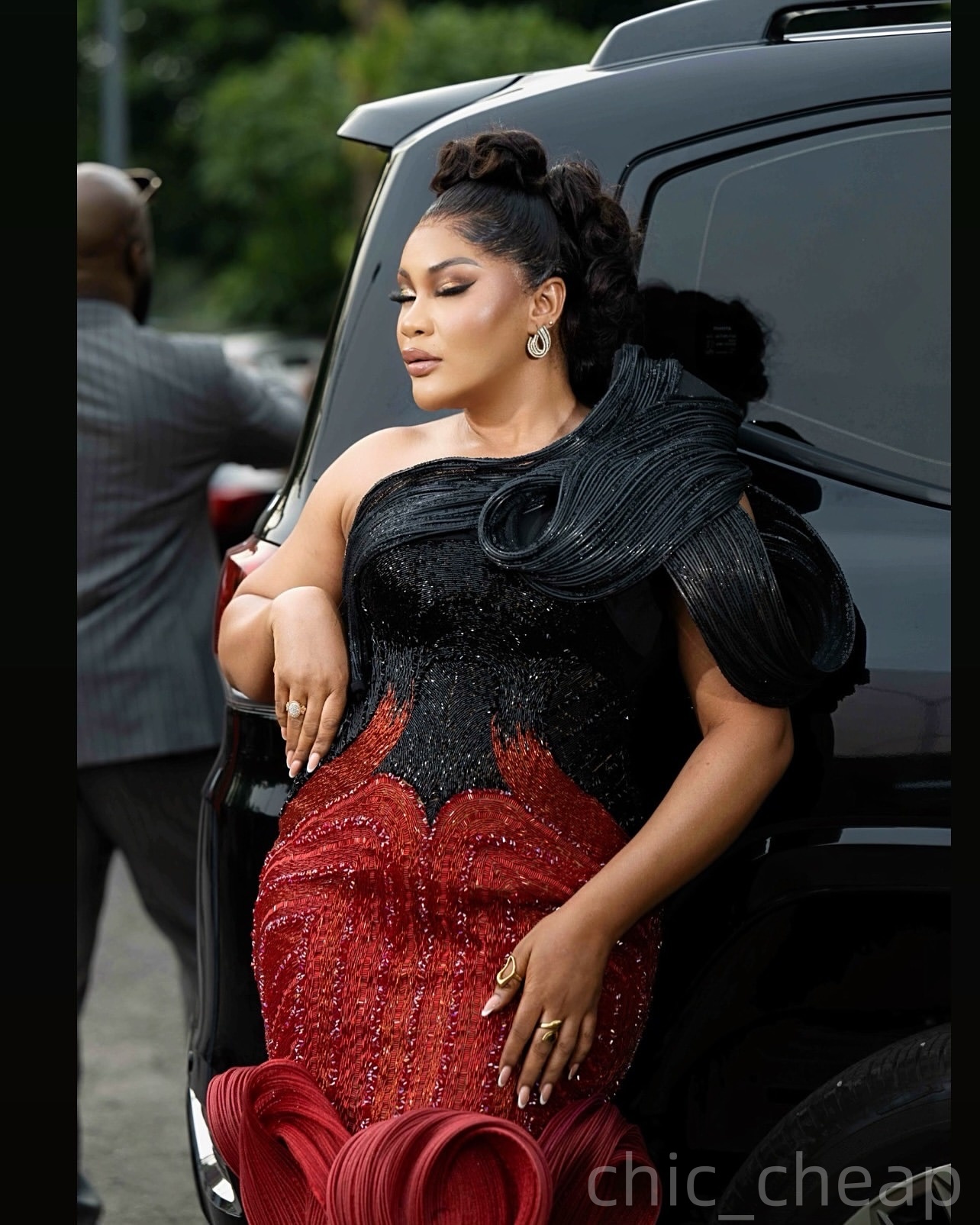 Dark Red Mermaid Prom Dresses 2026 One Shoulder Beaded Sequined Evening Formal Party Second Birthday Engagement Gowns Plus Size Dress For Special Occa