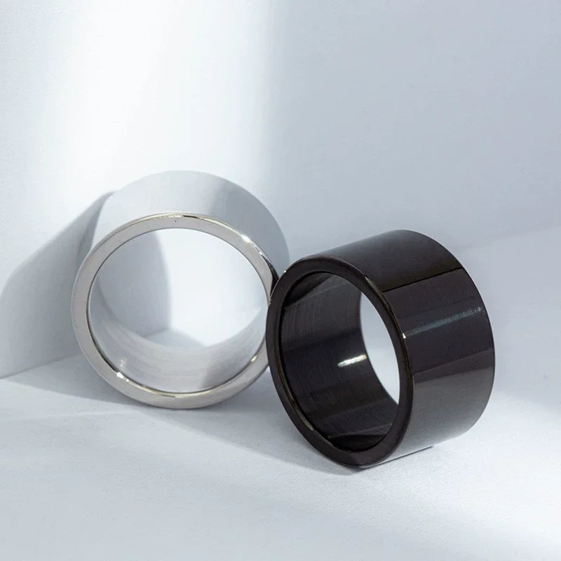 European and American Fashion 12mm Wide Chunky Stainless Steel Rings For Men Charm Jewelry Boyfriend Creativity Gift Wholesale 251031