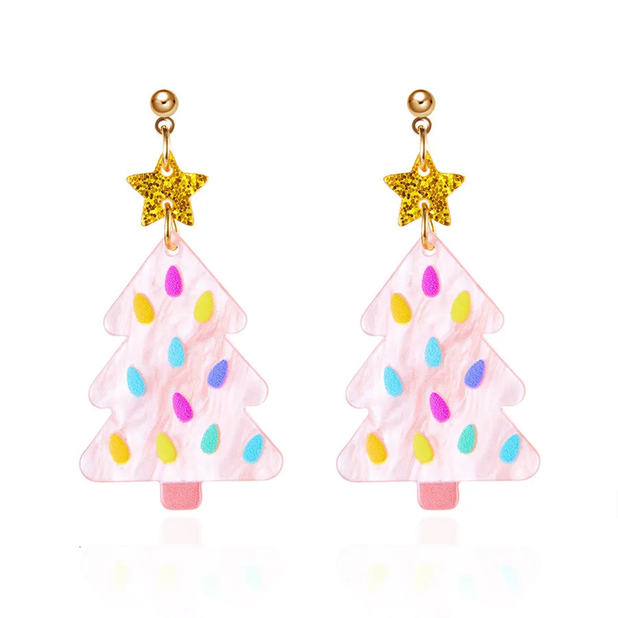 Stylish Christmas Element Earrings Santa Claus Milu Deer Tree Pendant Eardrop Trinket Girls Gift Ear Atmosphere Ornaments 251104