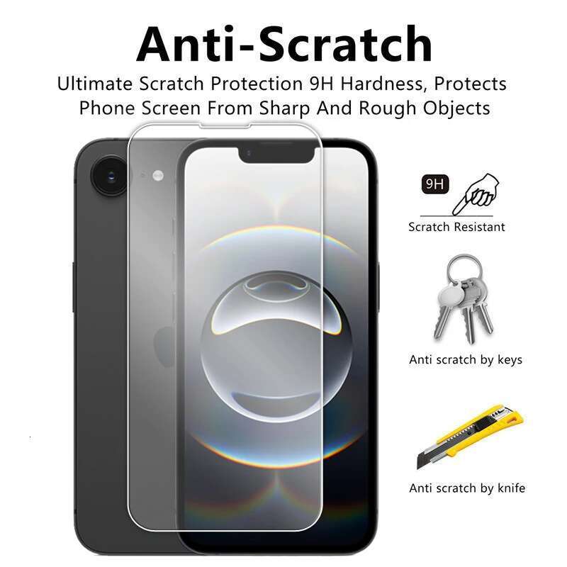 6.1 inch Full Glue Clear Screen Protector Apple Tempered Glass For iPhone 16E Lens Film
