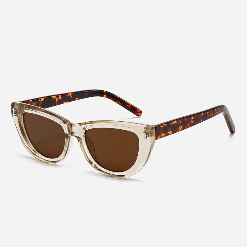 New Cat Eye Sunglasses for Women Retro Small Frame Lightweight Designer Petite Oval Polarized UV 400 Shades Versatile Unisex