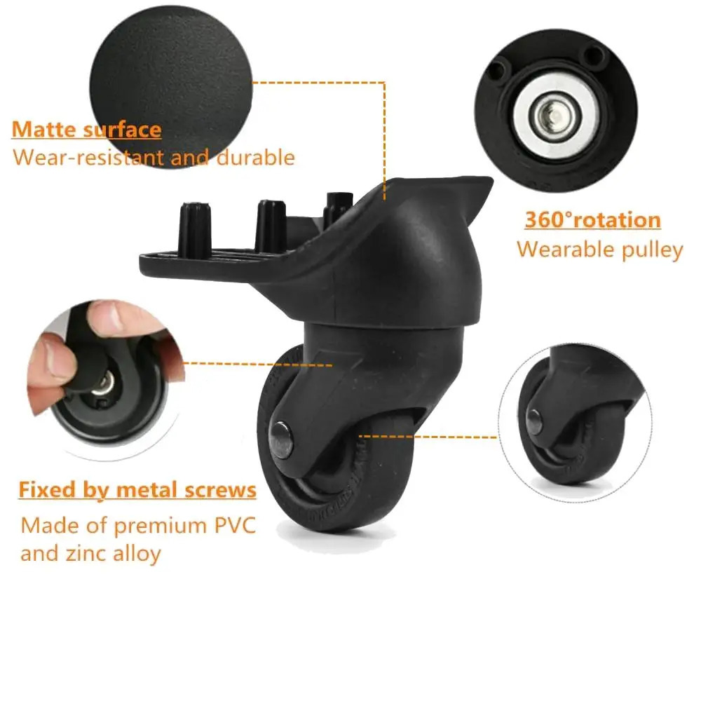 GUGULUZA 1 Pair Replacement Luggage Wheel Repair Suitcase Bag Parts Spinner Wheels Casters for Travel Case Customs Box ST0044 251031