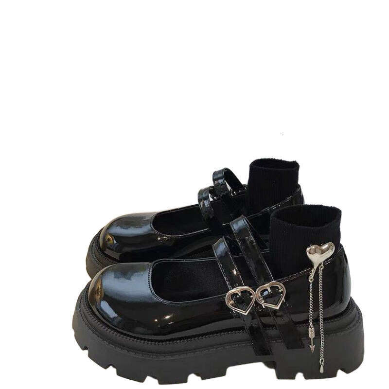 Large size 4142 Le Fu for women 2024 new spring sponge cake versatile British style small leather Mary Jane single shoes 43