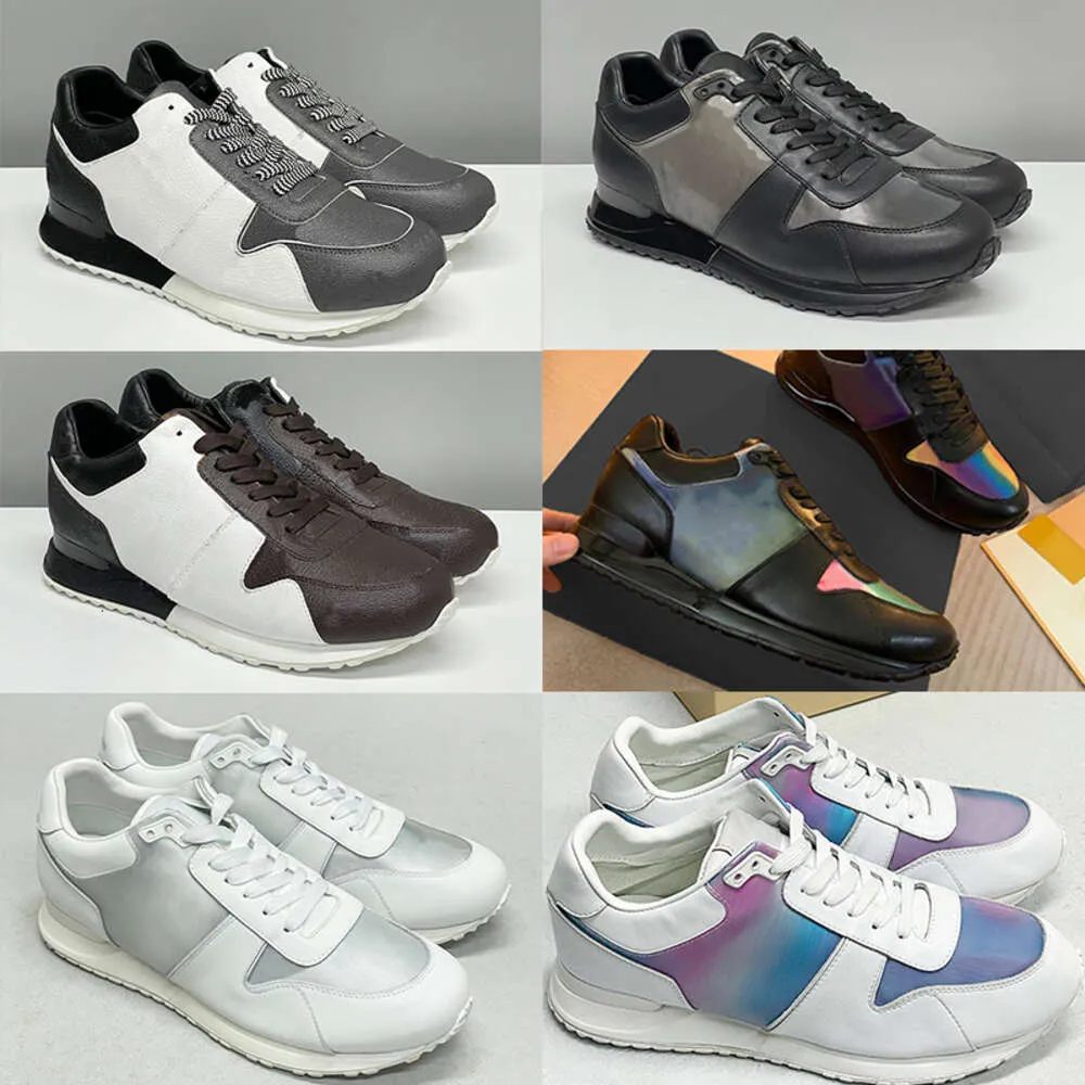 Men Woman Casual Shoes Designer Luxury Leather Trainers Fashion Rubber Outsole Sneaker Top Classic Run Away Sneakers Mixed Color Flats Trainer Shoes With Box 012