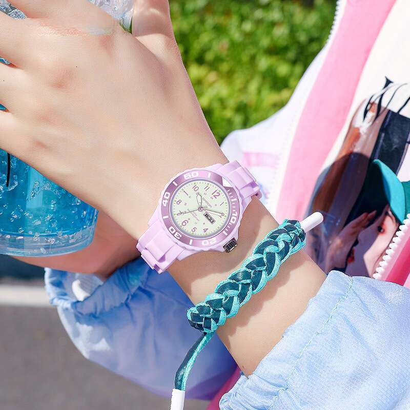 DHwatches Sanda Fashion Casual Sports Simple Personality Night Vision Fluorescent Digital Wristwatch Dual Display Calendar Quartz Watch