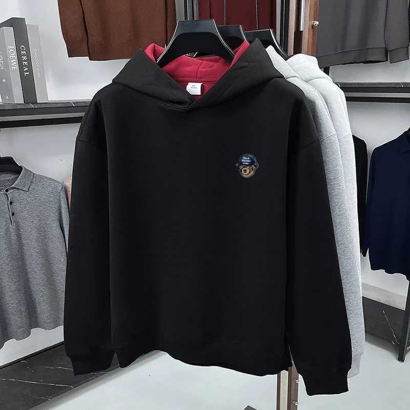 mens new autumn winter long sleeves hooded sweatshirt keep warm high grammage tops leisure High Street versatile mens clothingT251105