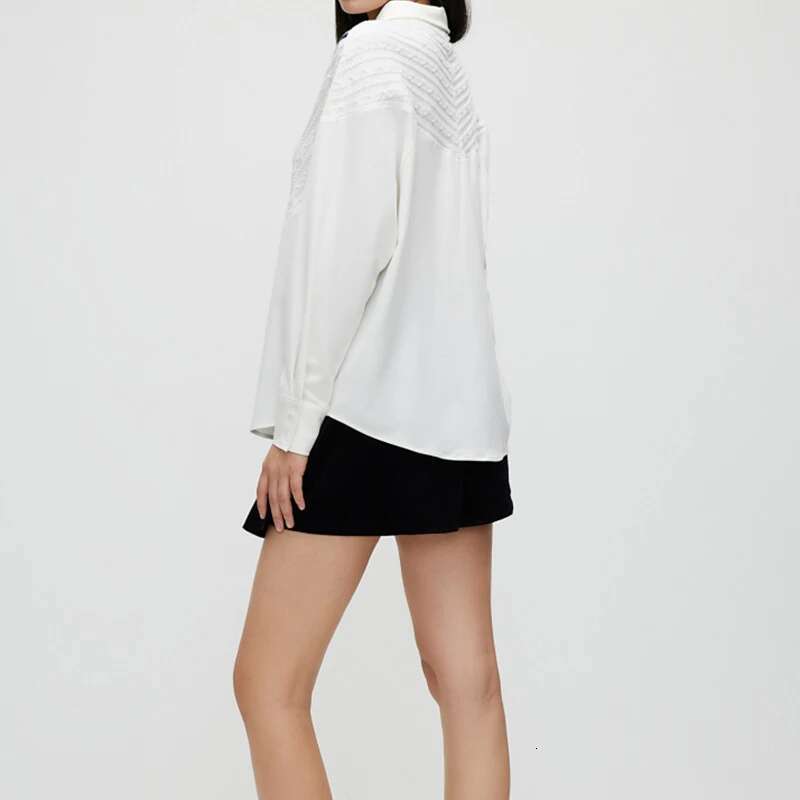 High-End And Elegant Commuting Office Women's Shirt With Patchwork Stripes Loose Casual Ladies Fashion Shirts