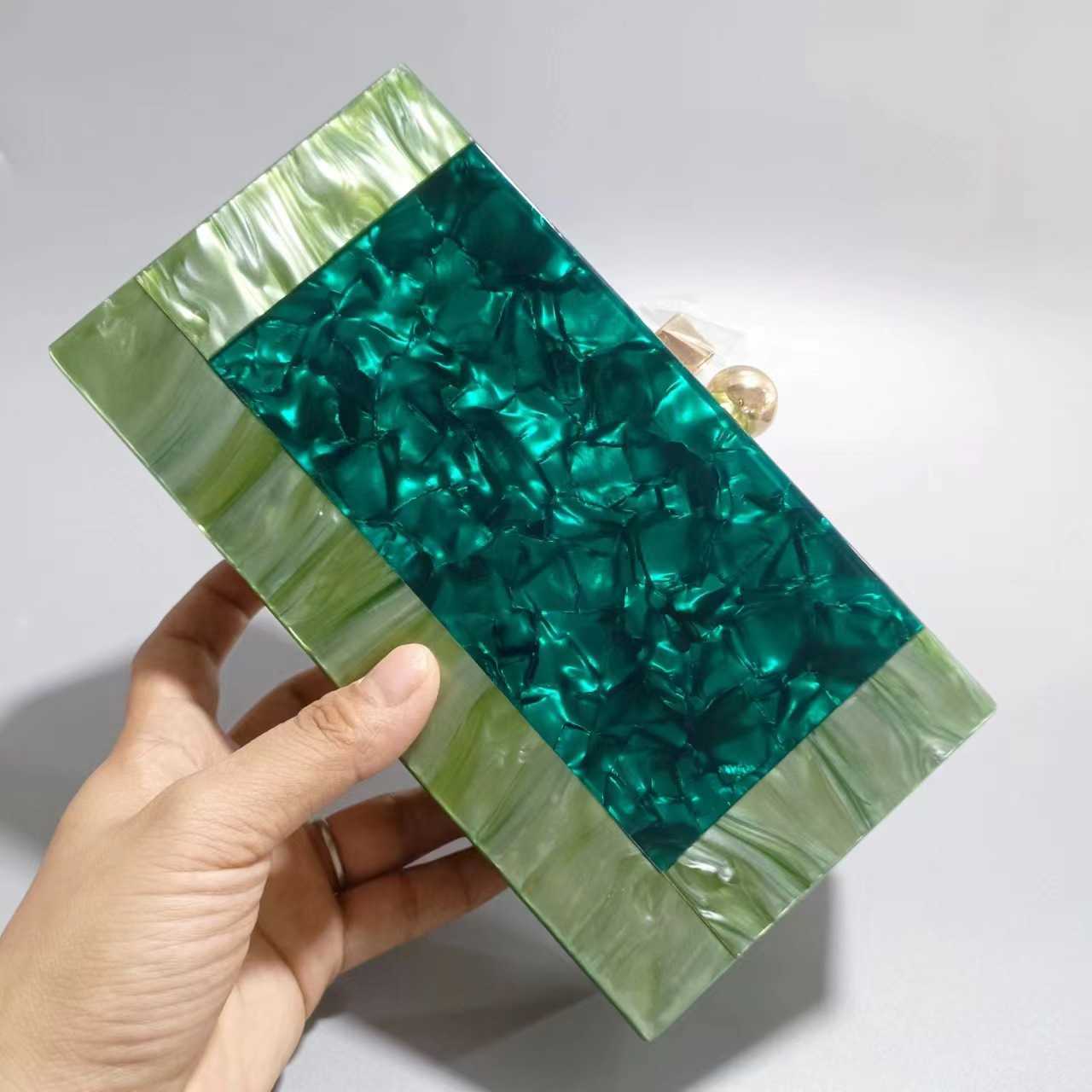 Dinner Bag Splice Bag Fashion Acrylic One Shoulder Cross body Chain Bag for Women