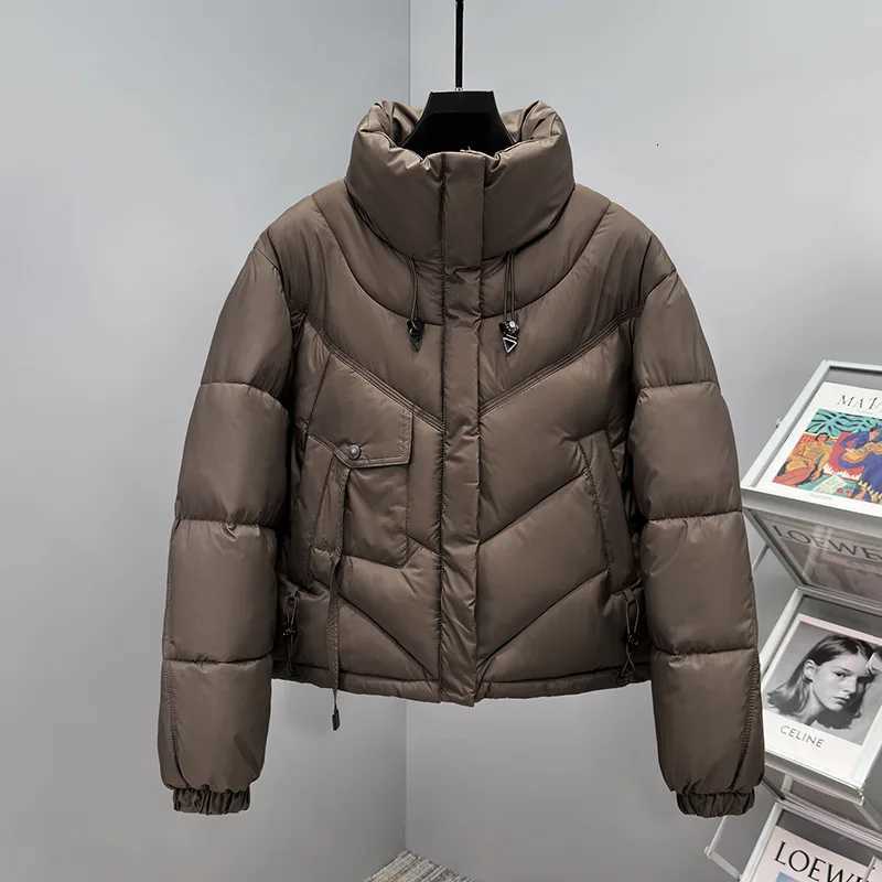 Winter Women Thicke Stand-up Collar Cotton-padded Jacket Autumn Short Jacket Casual Warm Down Coat Female Parkas OuterwearT251105