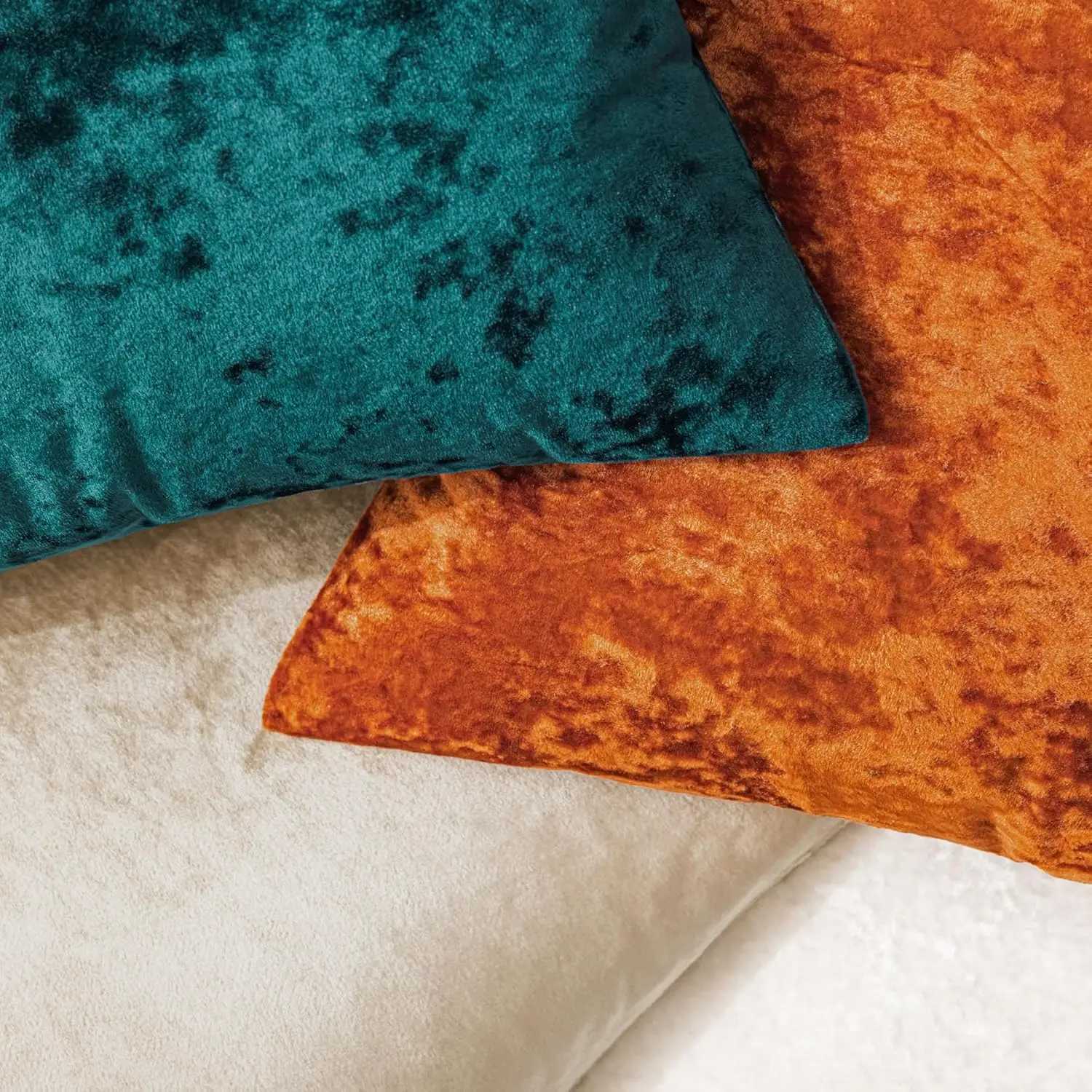 Christmas Gift Red Pillowcase Home Decorative Luxury Super Soft Faux Velvet Rectangular Pillow Cover for Sofa/Bed/Living Room Y251105