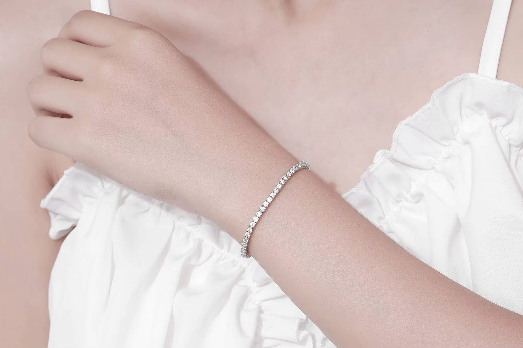 Fashion Jewelry Necklaces Hip Hop Jewelry 925 Sterling Silver 18k Plated Gold With 2mm-65mm Vvs Moissanite Chain