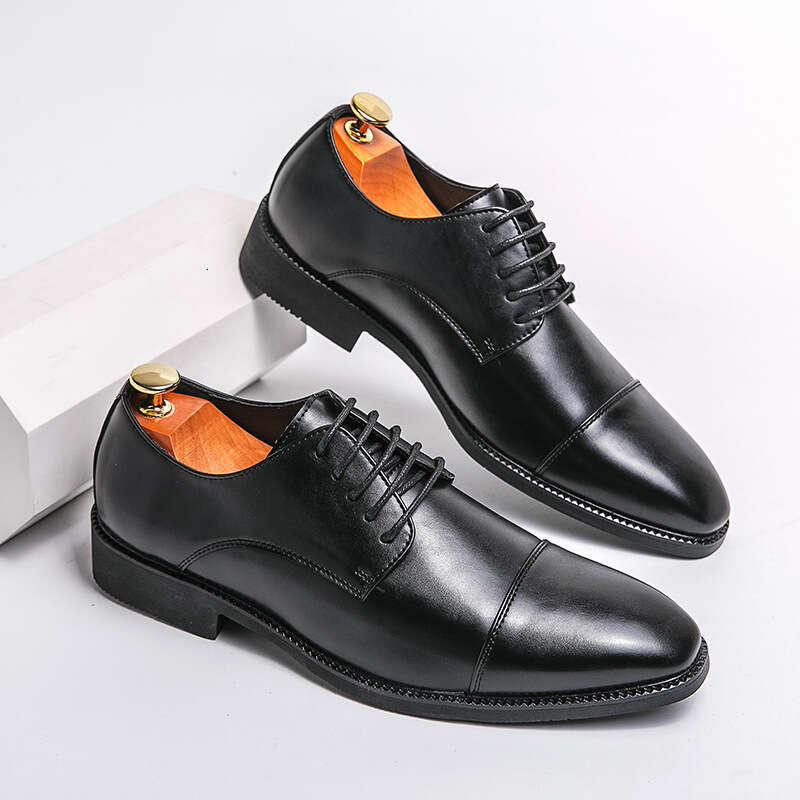 Large size new casual leather fashionable business dress British style men's wedding shoes, dinner shoes