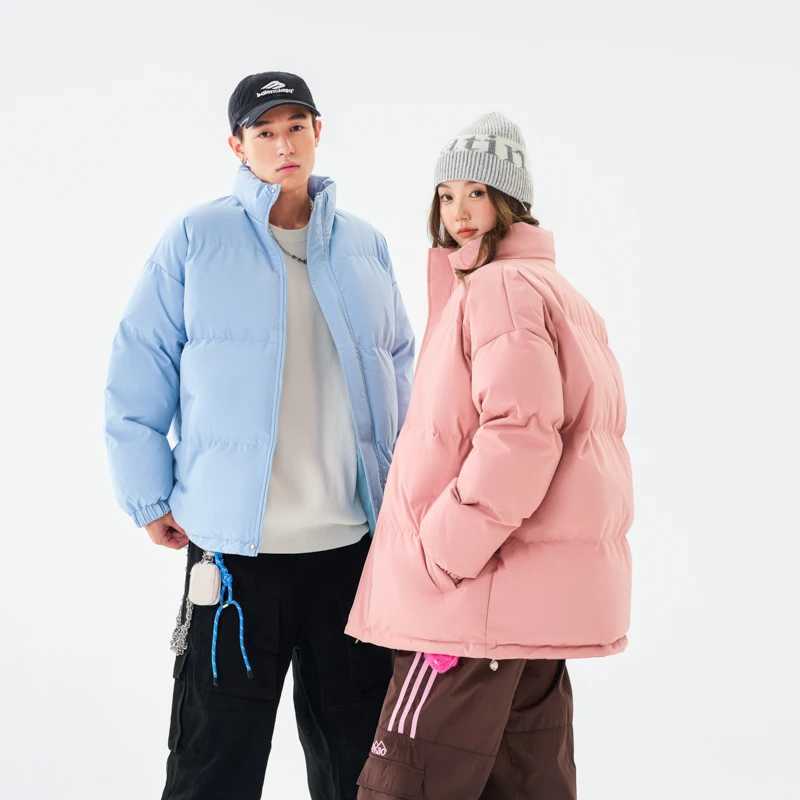 Female Down Puffer Coats Winter Stand Collar Parkas Women Solid Thick Warm Cotton Padded Jackets Outerwear Chaquetas Parka MujerT251105