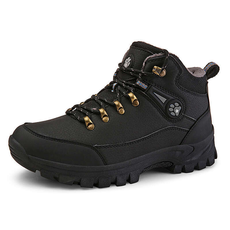 Large size outdoor cotton 39-48 winter fleece hiking snow boots warm sports shoes