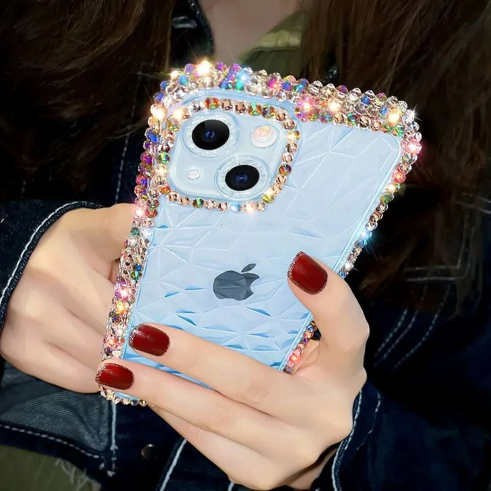 Dia Glitter Case For iPhone 13 12 11 14 15 Pro Max X Xr Xs 8 7 16 Plus Bg Transparent Shockproof Soft TPU Cover
