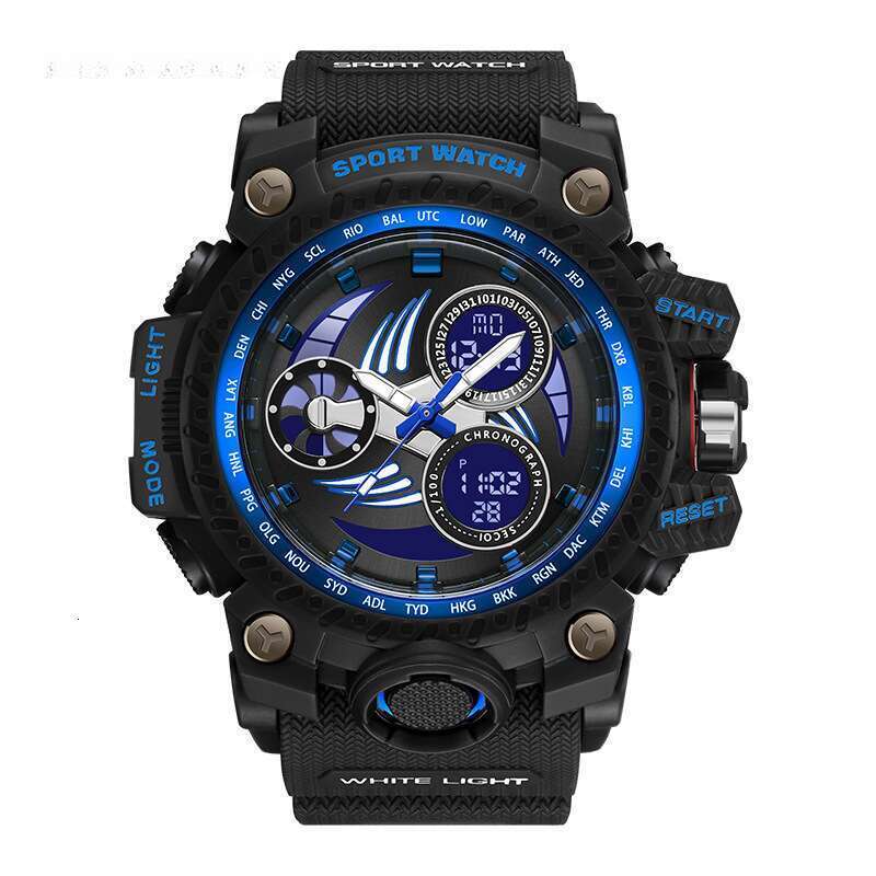 DHwatches Sanda Brand Youth Electronic Watch Luminous Waterproof Fashion Trend Alarm Clock Men's Wristwatch