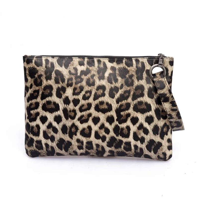 Leopard Womens Clutch Package Clutch Package Womens Evening Party Package High Quality PU Leather Shoulder Messenger Bag Handbag 250402