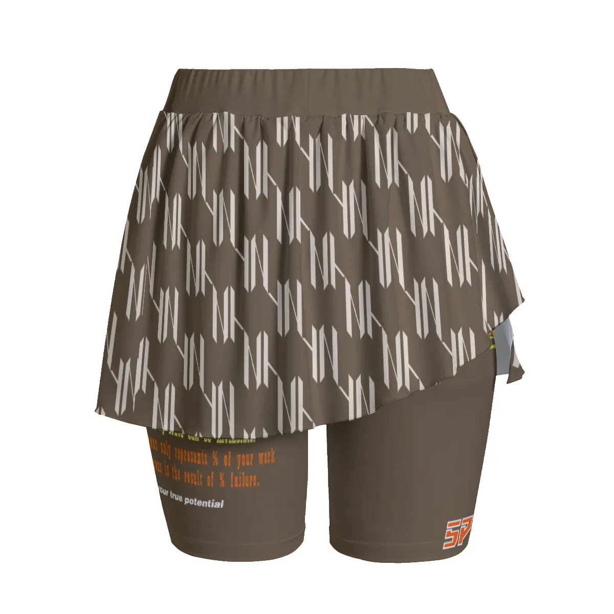 All-Over Print Women's Sports Skorts with Built-in Shorts, Tennis Golf Running Skirt, Soft Stretch Athletic 80% Polyester 20% Spandex