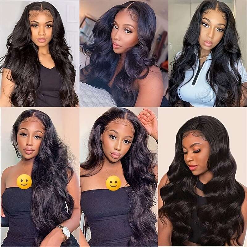 TIMOPOL HD Clear Lace Front 13X4 200% Density Body Wave Human Hair Wig - Pre-Drawn Hairline, Breathable Lace, No Shedding/Tangling, Comfortable Fit Wo
