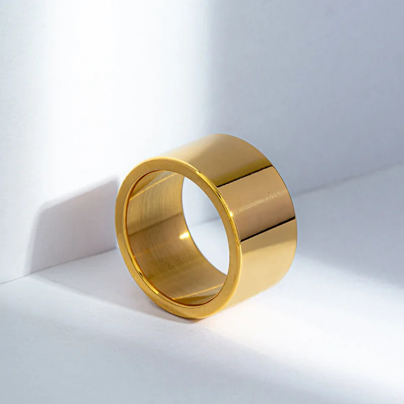 High Quality Brushed Ring For Men Stainless Steel 12mm Wide Bulky Punk Male Band Jewelry Accessories 251031