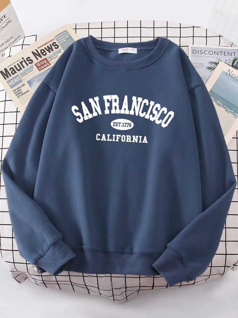 Sanfrancisco Est1776 California Letter Street Hoodies Women Street Fit Hoodie Hipster Oversized Hoody hip hop All-match TopT251105
