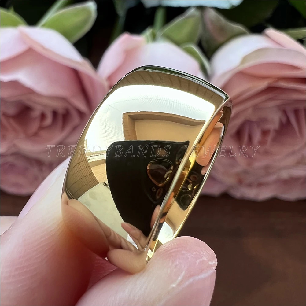10mm Large Mens Womens Tungsten Carbide Wedding Bands Engagement Rings Domed High Polished Shiny Comfort Fit 251031