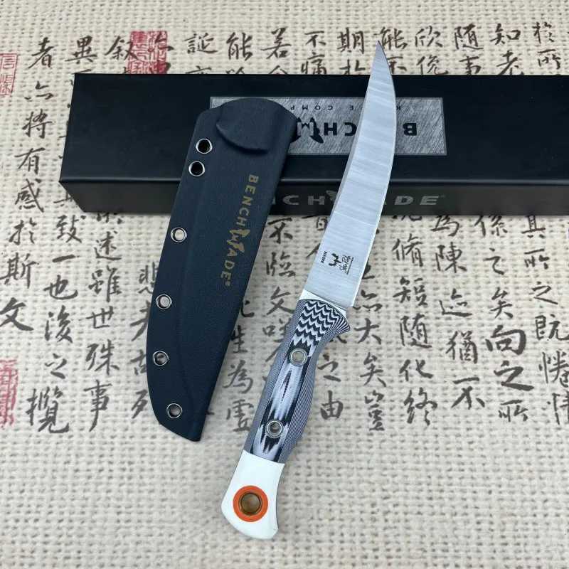 2025 new BM Knives 15500-1K Bench S45VN blade Steel Made Hunt Meatcrafter Fixed Knife G10 handle outdoor camping hunting pocketC250403