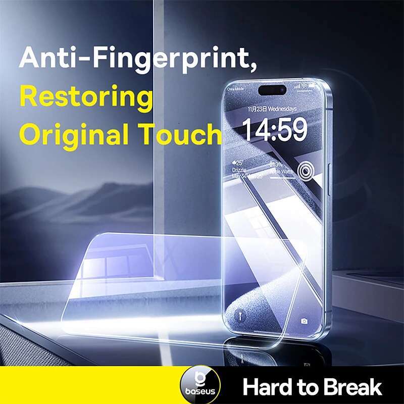 Baseus Tempered Glass 16 Plus Screen Protector for iPhone 15 14 13 12 11 Pro Max Clear Edge Anti-Peeping Film