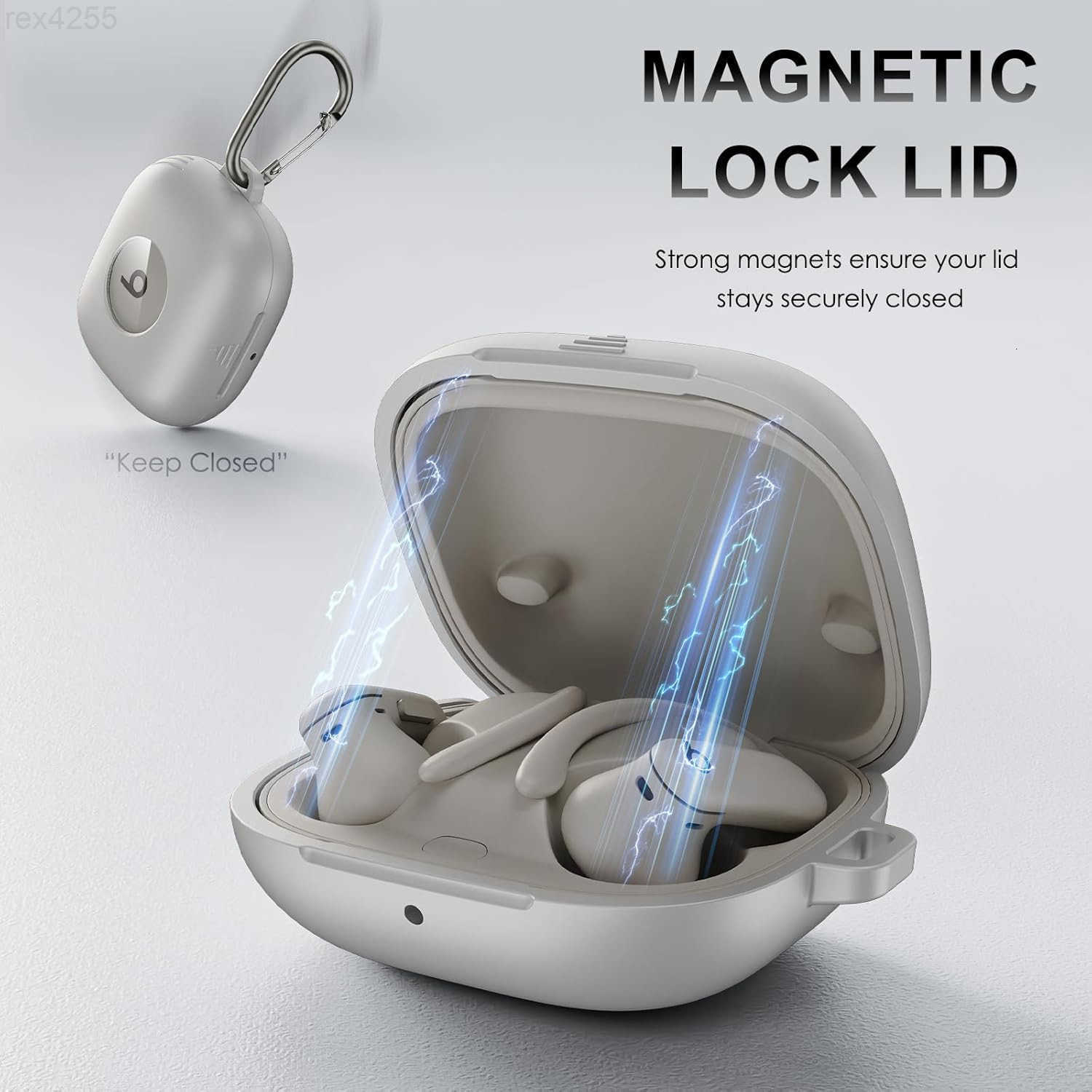 for Beats Powerbeats Pro 2 Case Cover Shockproof Magnetic Case for Powerbeats Pro 2 2025 Wireless Earbuds Magnetic Lock Lid Protective Cover with Clea