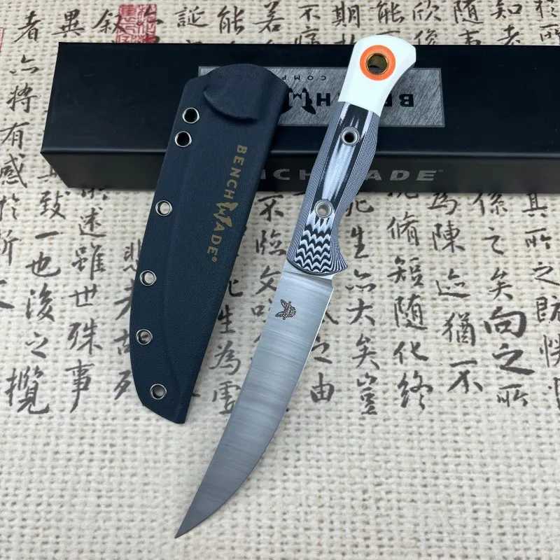 2025 new BM Knives 15500-1K Bench S45VN blade Steel Made Hunt Meatcrafter Fixed Knife G10 handle outdoor camping hunting pocketC250403