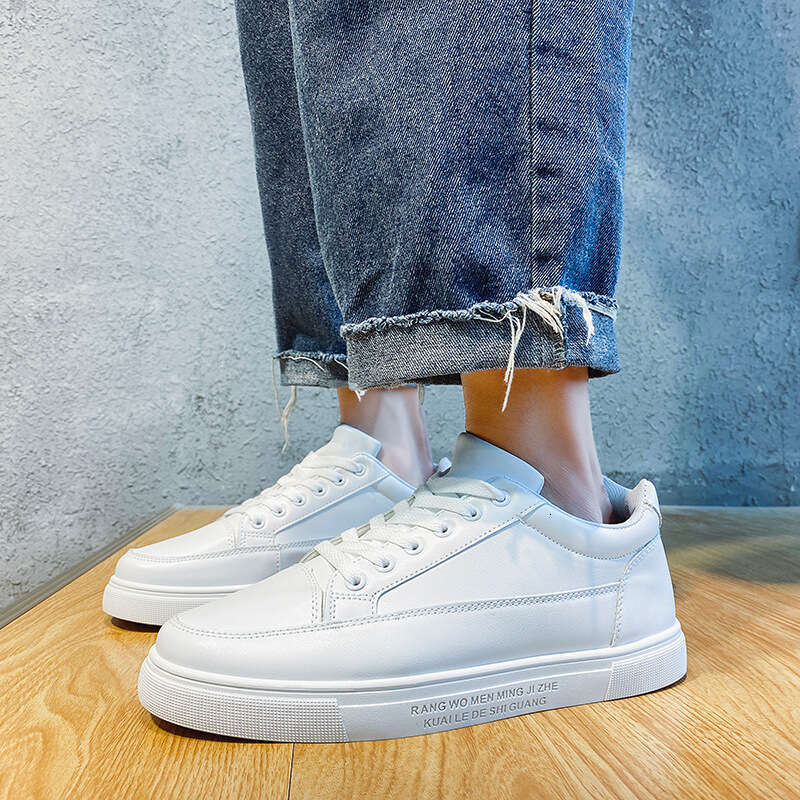 Summer New Fashion Casual Leather Outdoor Couple Sports Large Lace up Board Shoes
