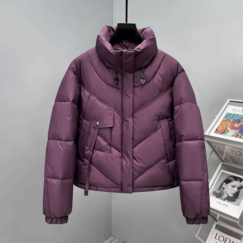 Winter Women Thicke Stand-up Collar Cotton-padded Jacket Autumn Short Jacket Casual Warm Down Coat Female Parkas OuterwearT251105
