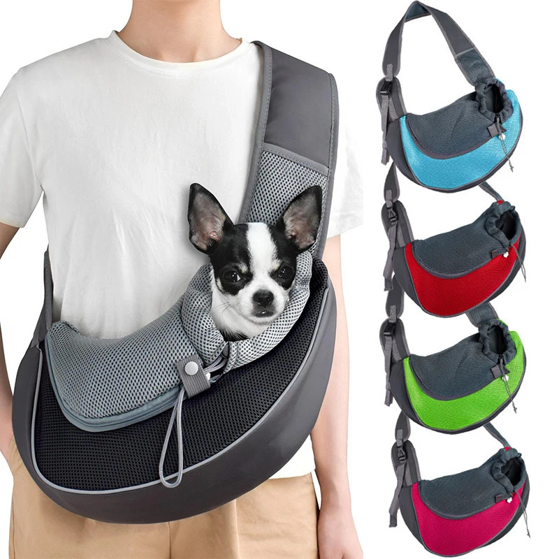Pet Cat Dog Backpack Travel Tote Shoulder Bags Mesh Sling Carry Pack Carrying Supplies Crossbody Bag 251028