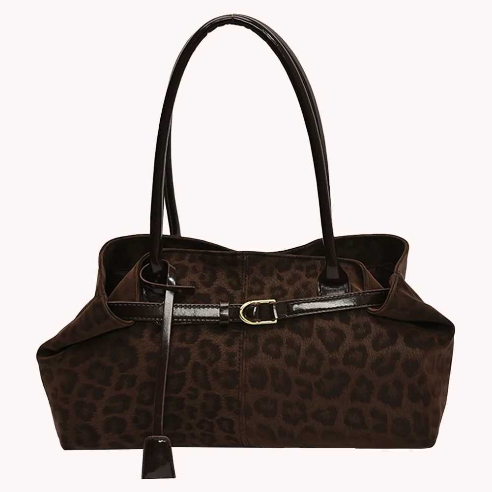 Leopard Underarm Bag Large Shoulder Bag Top Handle Handbag for Women Work Daily Use Shopping Dating Z251104