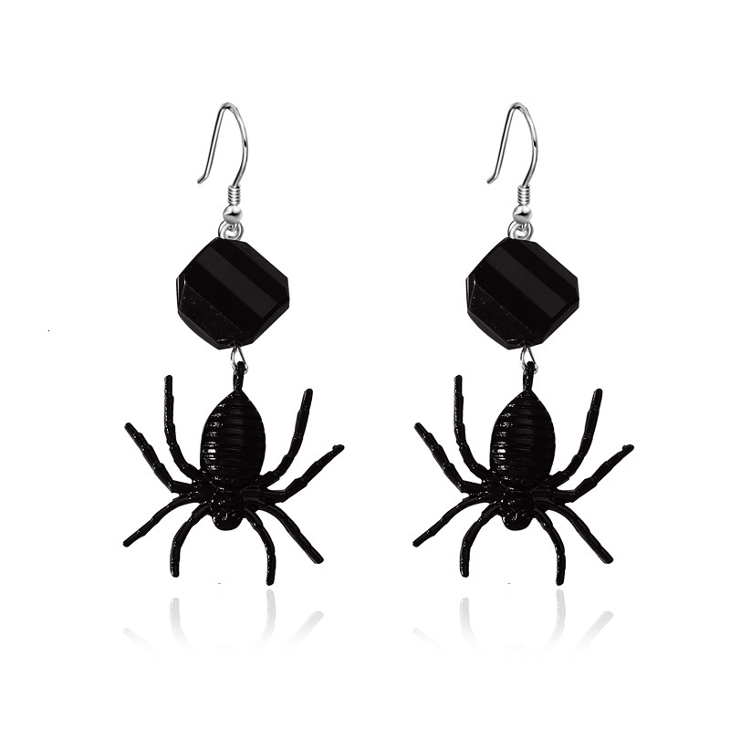 Exaggerated Dark Street Spider Creative Design Earrings Women's Halloween Accessories
