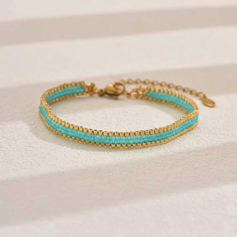 BLUESTAR New Design Multilayer Weave Bracelets For Women Miyuki Beads Adjustable Stainless Steel Chain Bracelet Charm JewelryXJ251105