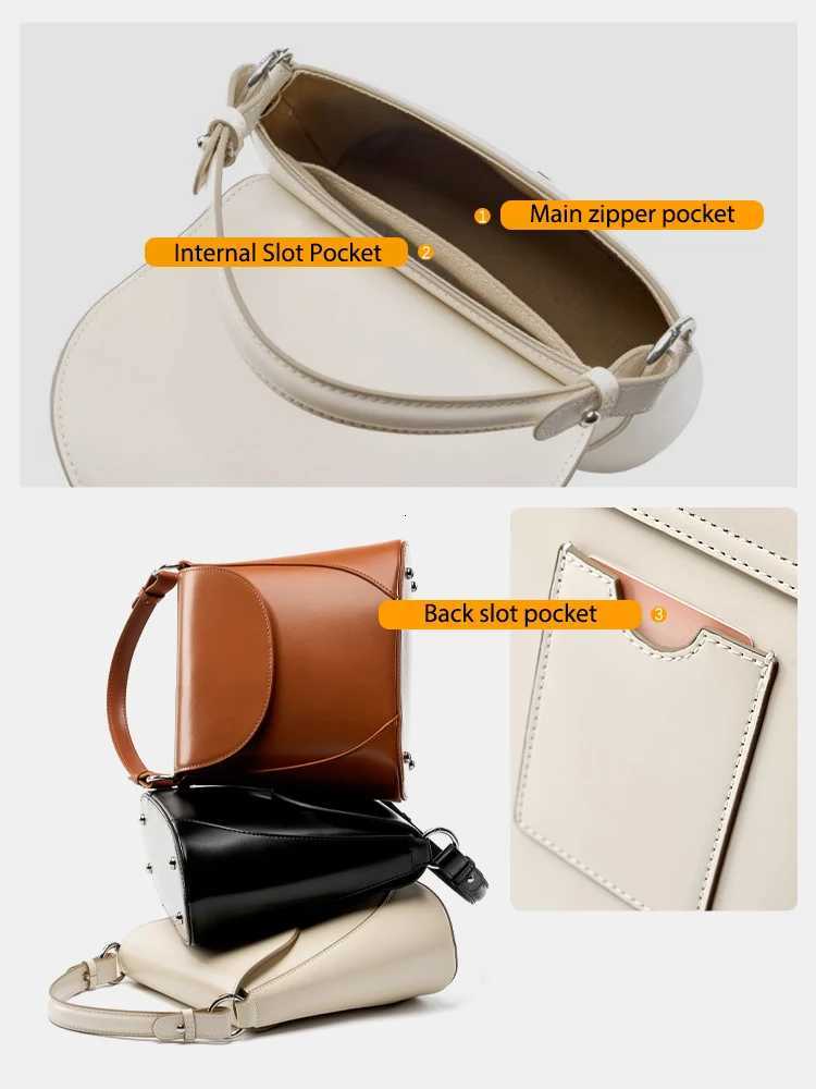 Zency 2025 Trendy Elegant Handbag Genuine Leather Shoulder Cross body French Style Girls Small Phone Bag With Card Slot Z251104