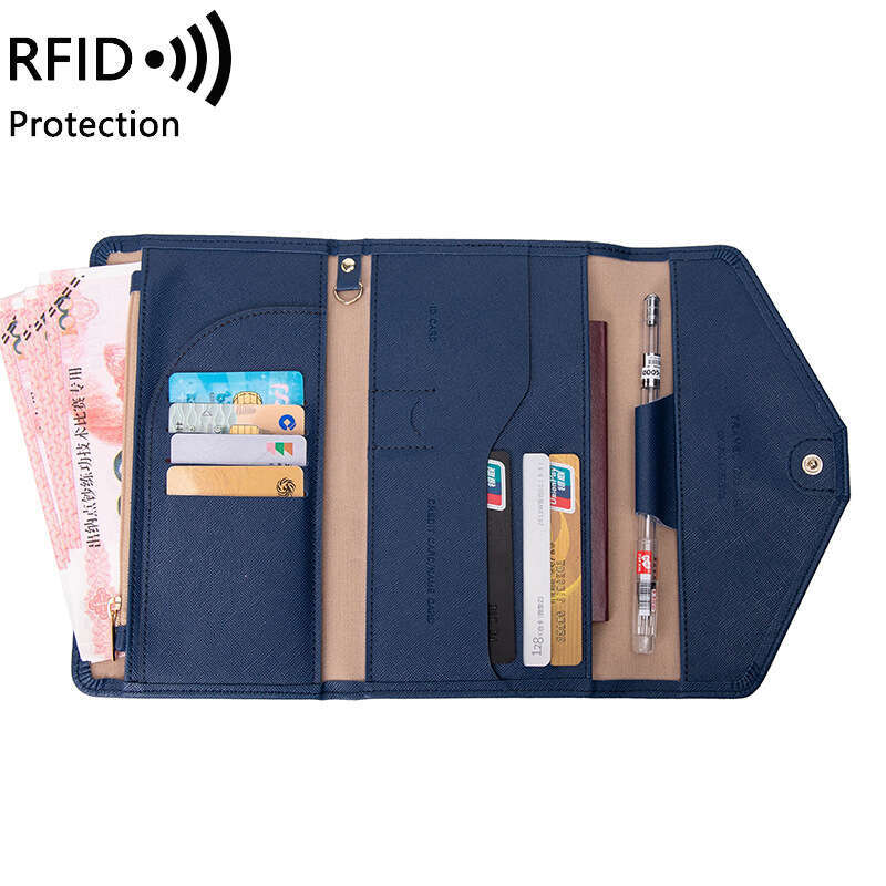 Cross-Border for Women New RFID Multi-Function Ticket Document Holder Unisex Travel Passport Case