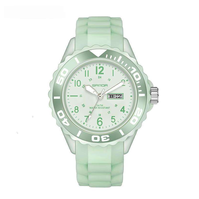 DHwatches Sanda Fashion Casual Sports Simple Personality Night Vision Fluorescent Digital Wristwatch Dual Display Calendar Quartz Watch