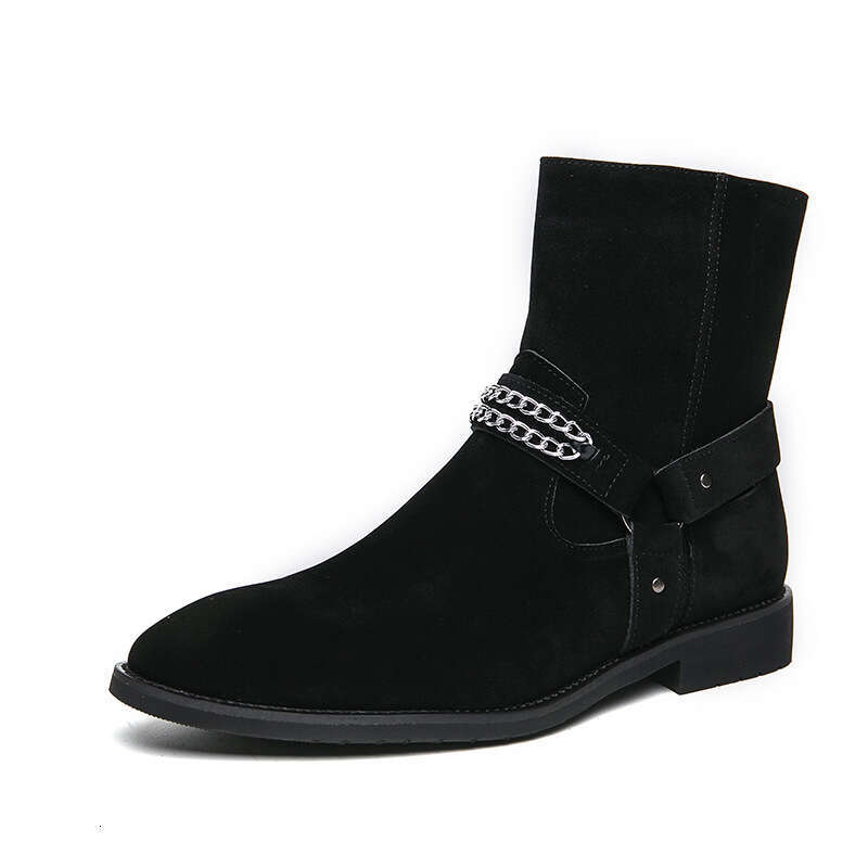 Large Martin Chelsea for men, sizes 36-46, fashionable British zipper men's mid calf cowboy boots