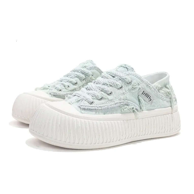2025 Jifffly Women's Slip-on Shoes Biscuit Style Super Eye-catching Canvas Material Korean Trendy Versatile Casual Shoes