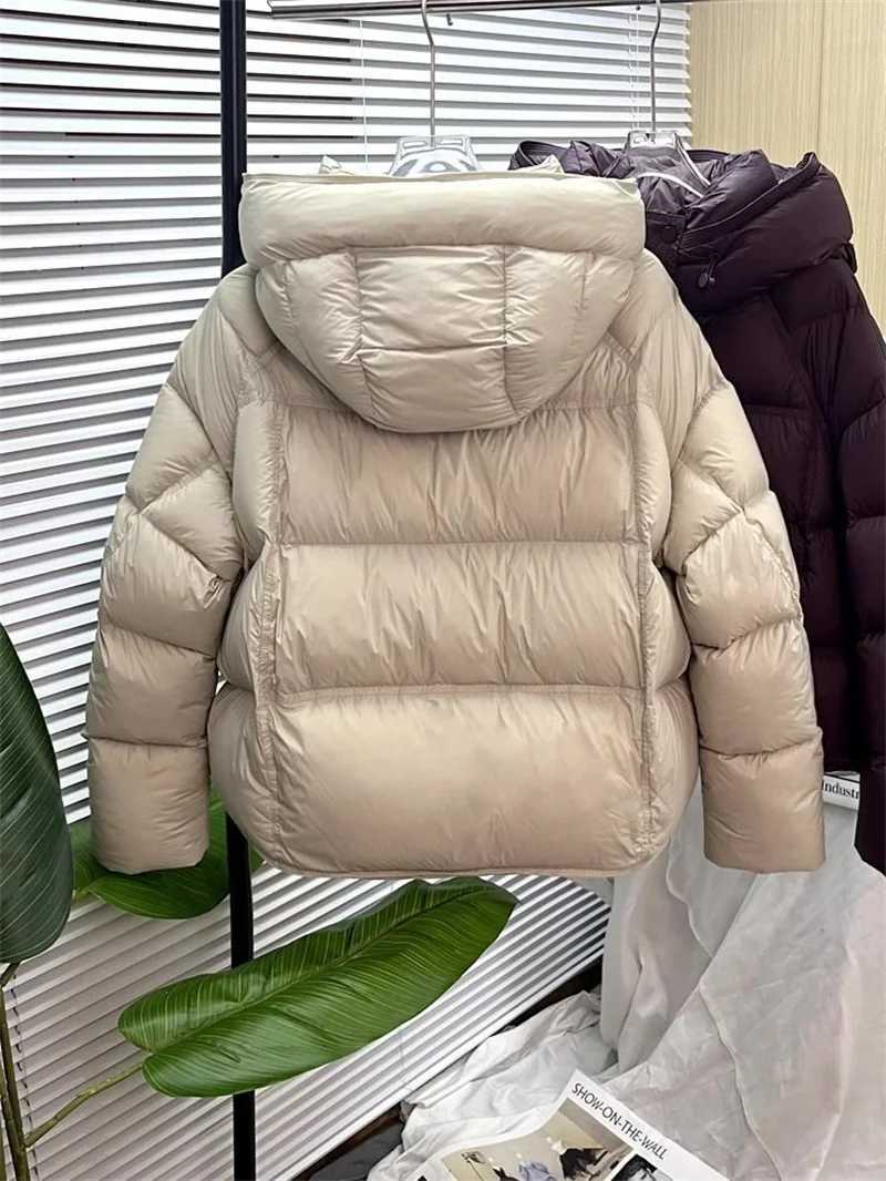 Winter Loose-fit Hooded Down Cotton Coat For Women Trendy Student Cotton Jacket Pocket Thick Warm Winter Outerwear J251105