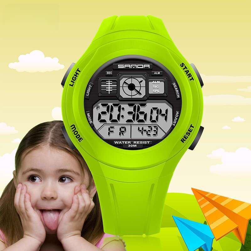 DHwatches Sanda Korean Version Harajuku Electronic LED Waterproof Sports Personality Student Children's Watch
