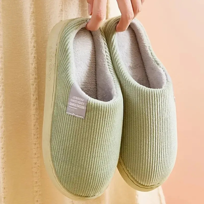 Womens Mens Thick Soft Bottom Home Slippers Household Plush Slippers Antislip Thermal Slippers Indoor Winter 251031