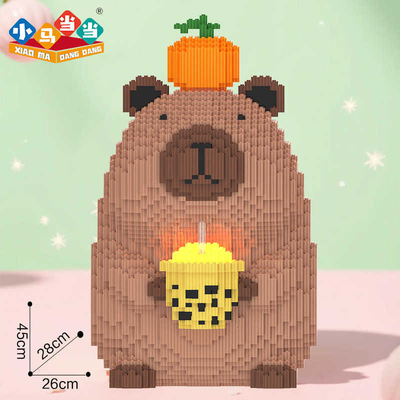 Capibara compatible building block assembly toys for boys and girls, educational three-dimensional figurines as birthday gifts